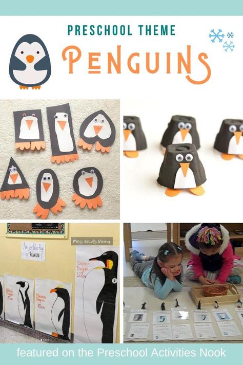 Penguin Themed Preschool Activities, Preschool Penguin Art, Penguin Preschool Crafts, Penguin Art Preschool, Felt Board Ideas, Preschool Penguin Activities, Penguin Crafts Preschool, Penguin Preschool, Arctic Animals Preschool