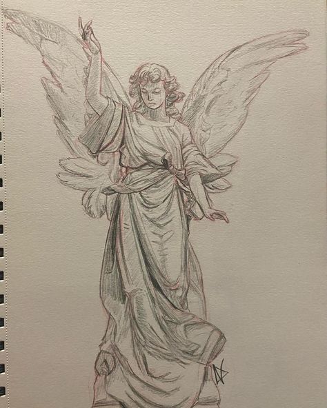 My sketching process. Love how it turned out🥰 . . . . . . #sketch #pencil #pencildrawing #artistsoninstagram #artist #sketchbook #fyp Ethereal Art Sketch, Sketchbook Ideas Love, How To Draw Angel, Angel Pencil Drawings, Angel Sketches Pencil, Angelic Drawings, Heaven Sketch, Lucifer Sketch, Angel Drawing Sketches