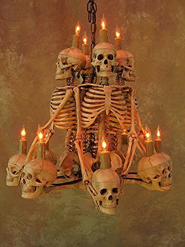 Skeleton Chandelier, Chandelier Halloween, Halloween Chandelier, Decoration Hall, Halloween Cans, Halloween Tattoo, Halloween Prop, Halloween Crafts Decorations, Scary Halloween Decorations