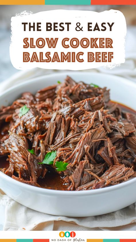 Roast Beef Crock Pot Recipes Slow Cooker Balsamic Vinegar, Balsamic Beef Roast, Effortless Balsamic Beef Delight, Balsamic Beef Slow Cooker, Pulled Beef Slow Cooker, Slow Cooker Balsamic Beef, Slow Cooker Flank Steak, Salt Recipes, Balsamic Recipes