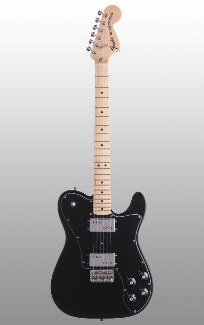 Fender '72 Deluxe Telecaster Electric Guitar: Part of Fender's Classic Series, this fantastic-feeling Tele Deluxe delivers a modern take on the well-known Tele tone with two Fender Wide Range humbuckers. Fender Guitars Telecaster, Fender Telecaster Black, Fender Telecaster Deluxe, Battle Axes, Telecaster Deluxe, Balanced Rock, Guitar Obsession, Telecaster Guitar, Fender Guitar