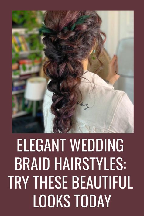 Wedding Braid Hairstyles Bridesmaids Braids Hairstyles, Fancy Braids For Long Hair Wedding, Bride Hairstyles Braid, Braid Hairstyles For Wedding, Braided Bridal Hairstyles, Braided Upstyles, Side Braid Wedding, Wedding Braid Hairstyles, Bridal Braid