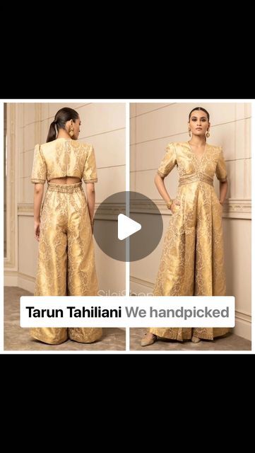 Banarasi Jumpsuit, Brocade Jumpsuit, Banarasi Brocade, Silk Jumpsuit, Tarun Tahiliani, Stylish Blouse Design, Stylish Blouse, Indian Sarees, Blouse Design