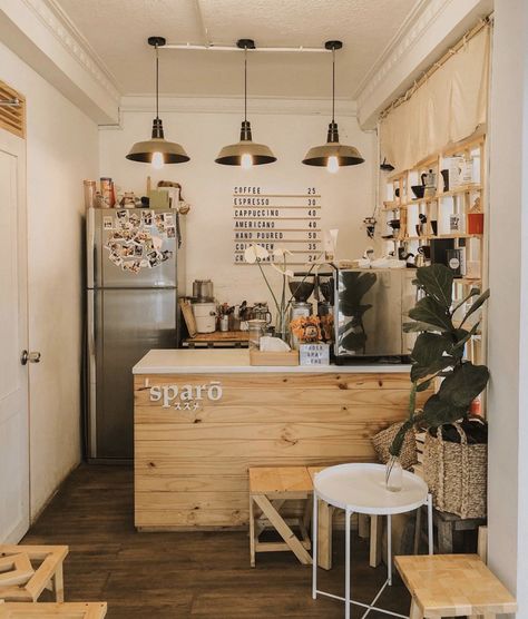 Coffee And Cafe Aesthetic, Cafe Counter Ideas Small Spaces, Simple Cafe Design Small Spaces, Cafe Interior Design 2023, Simple Coffee Shop Ideas, Small Coffee Shop Interior Design Cozy, Coffee Shop Small Spaces Design, Tiny Coffee Shop Design Interior, Coffee Small Business