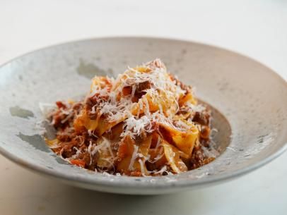 Bison Bolognese Recipe | Giada De Laurentiis | Food Network Bison Bolognese, Giada De Laurentiis Recipes, Giada Recipes, Pappardelle Pasta, Bolognese Recipe, Giada De Laurentiis, Pine Nuts, Food Network, Pasta Dishes