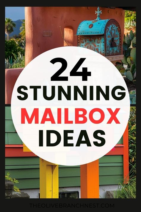 Give your mailbox a country landscaping makeover with rustic charm to spare. Creative ideas include surrounding your mailbox with a charming flower bed, enhancing the pathway to your office with unique curb appeal and a splash of color from seasonal flowers. Farmhouse Mailbox Landscaping, Mailbox Designs Wood, Flower Pot Mailbox Ideas, Shabby Chic Mailbox Ideas, Farm Mailbox Ideas Country Living, Mailbox Ideas Curb Appeal Landscaping, Mediterranean Mailbox Ideas, How To Make A Mailbox Post, Mail Box Ideas Diy Creative