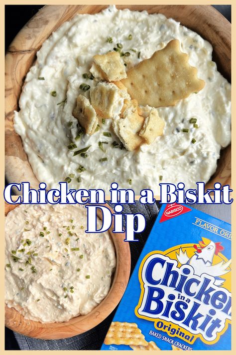 Chicken Salad Dip Appetizers, Dips Using Canned Chicken, Chicken Dip Recipe Cold, Shredded Chicken Dip Recipes Easy, Chicken In A Biscuit Crackers Dip, Deviled Chicken Spread, Chicken Biscuit Crackers, Cream Cheese Chicken Dip Recipes, Cream Cheese Cracker Dip Easy