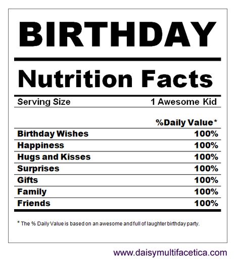 Nutrition Facts Template, Nutrition Facts Design, Spiderman Birthday Party, Nutrition Facts Label, Birthday Labels, Free Birthday, Nutrition Labels, Birthday Template, Chip Bags