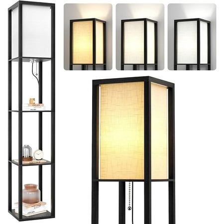 With an elegant With an elegant wood finish, our outon modern shelf floor lamp will soon become your favorite place to cozy up to. This Floor lamp includes an LED bulb so you can plug in and start using it in no time. The floor light is easy to operate with a pull-chain switch and 3 open shelves provide perfect platforms for showing off framed photos or rows of your favourite books. Specifications: Voltage120V Supportive Wattages150WMAX Total BaseTypeE26 Base PowerSourceCorded-electric MaterialW Lamp With Shelves, Lamp For Office, Shelf Floor Lamp, Floor Lamp For Living Room, Corner Floor Lamp, Framed Photos, Floor Lamp With Shelves, Modern Shelf, Lamp For Living Room