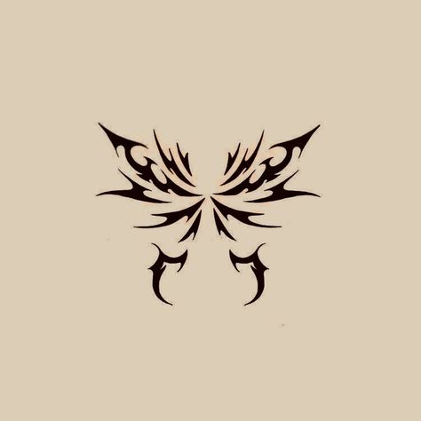 Spike Butterfly Tattoo, Cybersigilism Butterfly, Patch Tattoo Ideas, Neotribal Tattoo, Pumpkin Tattoo, Grunge Tattoo, Sharpie Tattoos, Tattoo Templates, Petite Tattoos