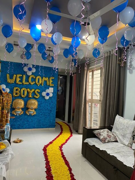 Welcome Decoration | Baby Welcome Decoration contact for Booking:-8793526944/8149122803 Welcome Home Balloon Decor, Baby Boy Decorations Welcome, Welcome Baby Decoration Ideas At Home With Flowers, Decoration For Baby Welcome, Welcome Baby Boy Decorations, Baby Welcome Decoration Home Indian, Welcome Flower Decoration, Newborn Welcome Home Decoration, Baby Boy Welcome Decoration At Home