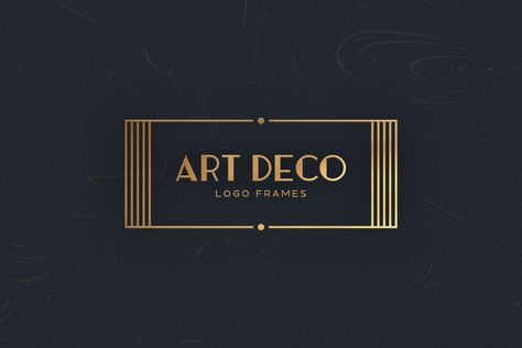 7 Art Deco Logo Frames Art Deco Graphic Design, Art Deco Logo, Deco Font, Art Video, Graphics Inspiration, Logo Illustration, Art Deco Design, Art Logo, Kids Art Projects