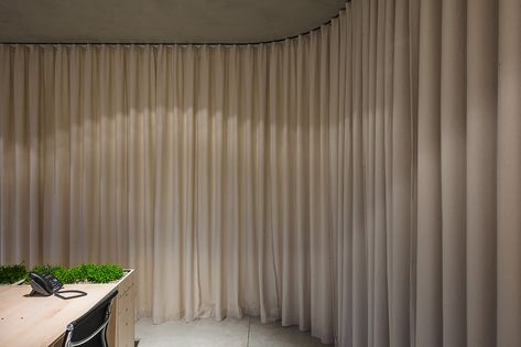 (un)curtain office,© Janez Marolt Office Curtains, Office Blinds, Minimal Furniture, Office Pictures, Office Window, Curtain Shop, Luxury Office, Clinic Design, Minimalist Architecture