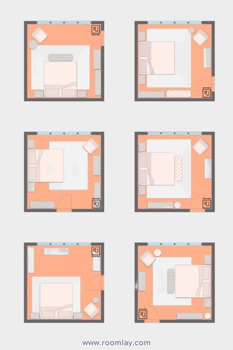 15x15 bedroom layouts Room Inspo For Square Rooms, Master Bedrooms 15x15, Room Layout Square Bedroom, 16x16 Bedroom Design, Master Bedrooms Decor Layout, Bedroom Lay Out, Bedroom Square Layout, Room Lay Out Ideas, Square Room Decor Bedroom