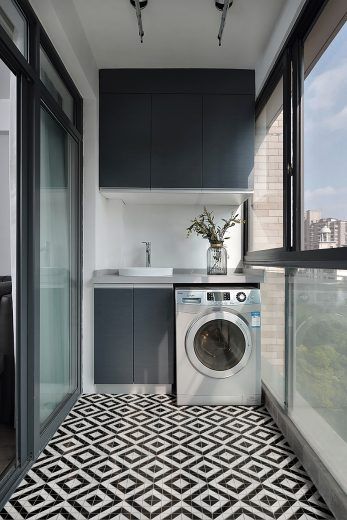 Balcony Laundry Ideas, Balcony Tiles, Laundry Room Tile, Balcony Ideas Indian, Laundry Ideas, Balcony Flooring, Modern Balcony, Laundry Room Flooring, Small Balcony Design