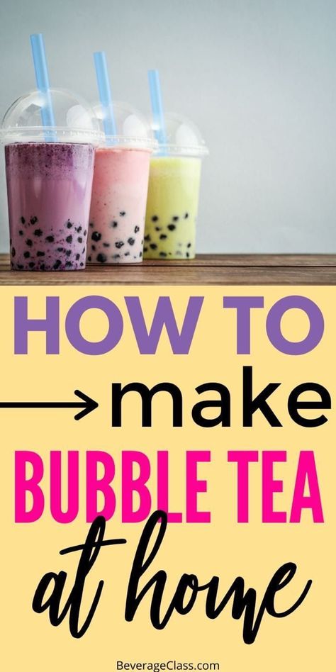 Make Boba Tea, Boba Tea At Home, Make Bubble Tea At Home, Making Boba, Bubble Tea Diy, Make Bubble Tea, Bubble Tea At Home, How To Make Boba, Boba Tea Recipe