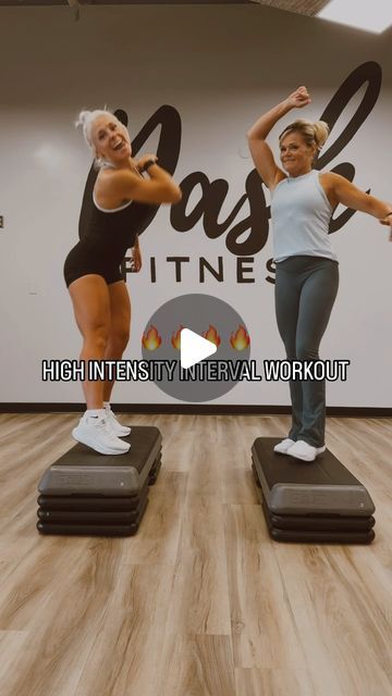 Ashley Beito | DASH Fitness on Instagram: "Just a little mid-week HIIT workout for ya’ll😘😜  Set those timers!!  :45 sec WORK :15 sec REST  Complete 3-4 Rounds!  ‼️Watch mom for modifications‼️  💙LIKE + TAG those workout buddies  👇🏼TO WORKOUT WITH US FROM HOME👇🏼  dashfitness.studio   . . . . . #hiitworkout #hiit #cardioworkout #modifiedworkouts #funworkout #motherdaughtergoals #dashfitness" Hiit Step Workout, Fitness Step Workout, Quick Hiit Workout At Home, Fun Workouts For Women, Hiit Cardio Workouts Gym, Gym Hiit Workouts, Hitt Workout At Home, Hit Workouts For Women, Insanity Workout Videos