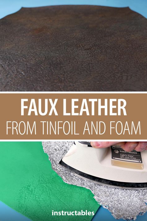 Diy Foam Paint, Painting On Faux Leather Diy, Leather Art Wall, Foam Crafts Ideas, Thermoplastic Ideas, Spray Foam Crafts, Tin Foil Crafts, Faux Leather Crafts, Faux Leather Diy