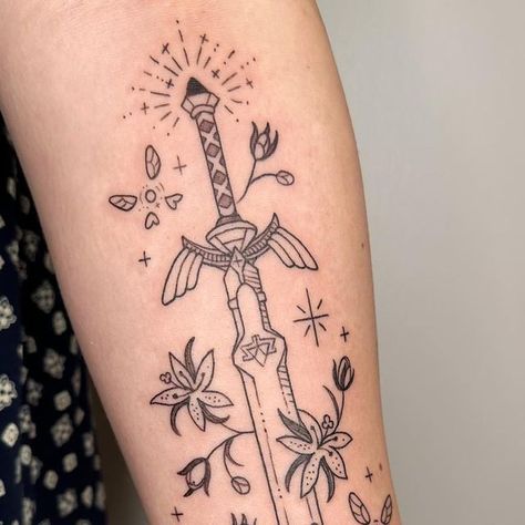 Zelda Flash Sheet, Pookie Tattoo, Finger Tattoos Matching, Botw Tattoo, Zelda Tattoo Ideas, Cool Stick And Poke Tattoos, Witchy Finger Tattoos, Tattoos Reference, Tattoos Witchy