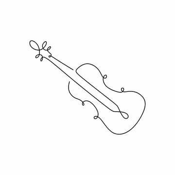 Violin Drawing, Violin Tattoo, Akvarel Illustration, One Continuous Line Drawing, Drawing Music, Pola Tato, Violin Art, Music Drawings, Single Line Drawing