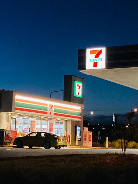 711 Store At Night, 711 Aesthetic Night, 7 Eleven Aesthetic Night, 7/11 Gas Station, Seven Eleven Aesthetic Night, Late Night Convenience Store Aesthetic, 7-11 7 Eleven, Five Seconds Flat Aesthetic, 7/11 Store