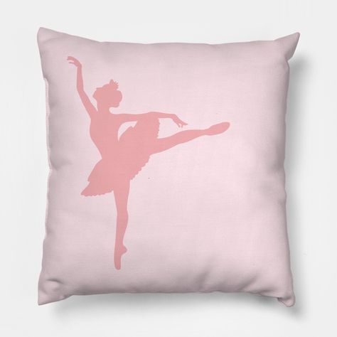 Pink Ballerina -- Choose from our vast selection of throw pillows to match with your desired size to make the perfect custom pillow. Pick your favorite: Movies, TV Shows, Art, and so much more! Available in extra small, small, medium, large. For beds, couches/sofas, love seats, and chairs. Perfect for decoration. Ballet Decor Bedroom, Ballet Decor, Pop P, Ballerina Dancing, Pink Ballerina, Tea Roses, Girl Room, Rose Pink, Pillow Design