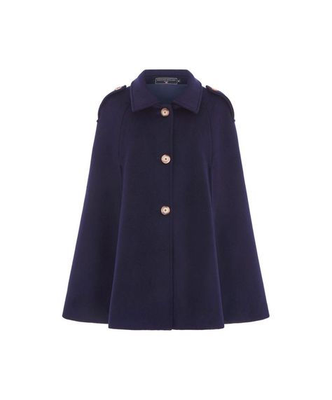 Women's Blue The Tetbury Cape Navy | Small | Hortons England Cute Winter Accessories, Vintage Winter Cape, Peacoat Aesthetic, Paddington Aesthetic, Aesthetic Wardrobe Closet, Classic Winter Style, Fashion Cape, Old Money Winter, Navy Blue Fashion