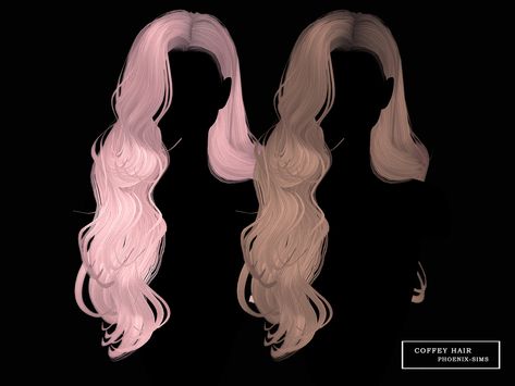 Sims 4 Mods Female Hair, Sims 4 Cc Alpha Hair Female Long, Sims 4 Pink Hair, Ts4 Cc Hair Alpha, Hair 50, Ts4 Mods, Sims 4 Black Hair, Mod Hair, Cc Hair