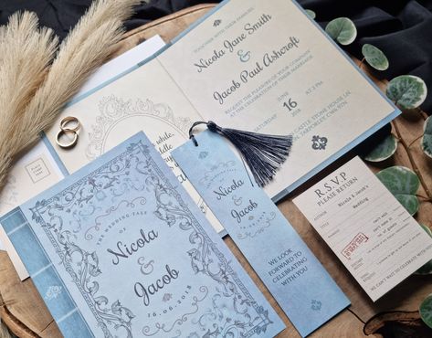 Story Book Wedding Invitations, Storybook Invitation, Fairytale Storybook, Book Wedding Invitations, Fairytale Wedding Invitations, Fairytale Book, Book Bookmark, Book Themed Wedding, Disney World Wedding