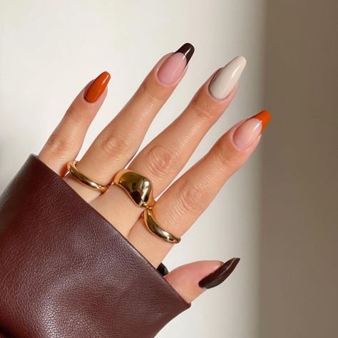 Occasion Nails, Simple Fall Nails, Nagellack Trends, November Nails, October Nails, Pedicure Manicure, Fall Acrylic Nails, Design Nails, Nail Swag