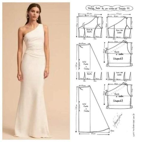 Evening Gown Pattern, Diy Clothes Patterns, Prom Dress Pattern, Formal Dress Patterns, Evening Dress Patterns, Dress Patterns Diy, Easy Dress Sewing Patterns, Girls Clothes Patterns, Sewing Clothes Women