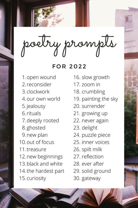 One Word Poetry, Poetry Writing Prompts Deep, Slam Poetry Prompts, Poem Writing Prompts, Poem Topics, Writing Prompts Poetry, Poetry Projects, Poetry Prompts, Poetry Journal