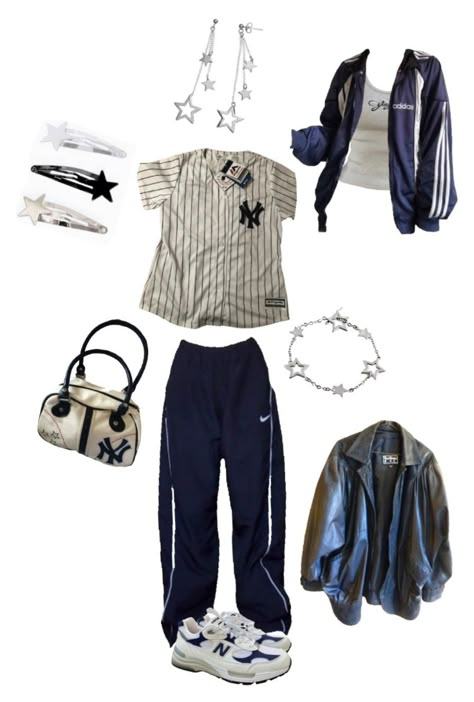 Button Up Baseball Jersey Outfit, Yankees Jersey Outfit Woman, Baseball Inspired Outfits, Baseball Jersey Outfit Aesthetic, Baseball Practice Outfit, Yankees Shirt Outfit, Ny Yankees Outfit, Baseball Outfit Aesthetic, Yankees Jersey Outfit