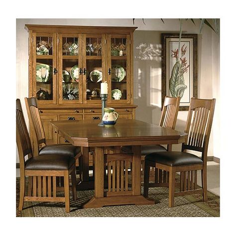 Hekman Arts Arts And Crafts Dining Room, Mission Table, Table In Kitchen, Dining Table With Leaf, Stickley Furniture, Hekman Furniture, Craftsman Furniture, Trestle Dining Tables, Trestle Table