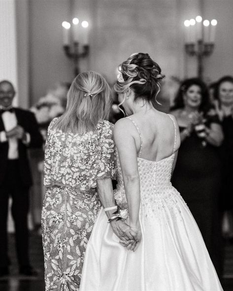 cheers to the ever-so-special mother-daughter dances 💕 Wedding Photo Mother Daughter, Mother Daughter Bride Photos, Mum Walking Daughter Down The Aisle, Mother Daughter Wedding Poses, Bride And Mum Photos, Mother And Daughter Wedding Photos, Mum And Daughter Wedding Photos, Bride And Groom With Daughter, Mother Daughter Wedding Day Photos