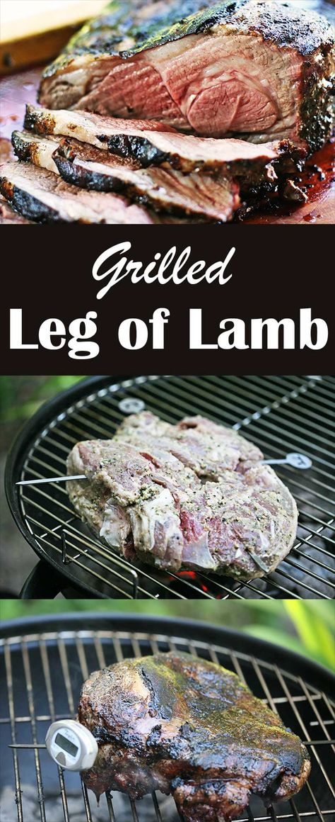 Grilled Leg of Lamb! Butterflied for easy grilling, marinated in rosemary and garlic. Lamb Leg Recipes Grill, Grilled Butterflied Leg Of Lamb Recipes, Lamb On The Grill, Lamb Meals, Grilled Leg Of Lamb, Butterflied Leg Of Lamb, Cooking Lamb, Cook Lamb, Lamb Leg Recipes