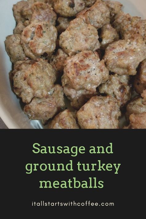 Ground Turkey And Ground Sausage Recipes, Ground Turkey And Pork Meatballs, Canning Ground Turkey, Turkey And Italian Sausage Meatballs, Chicken And Sausage Meatballs, Turkey And Beef Meatballs, Turkey And Sausage Meatballs, Ground Turkey And Sausage Recipes, Ground Turkey Sausage Recipes Healthy