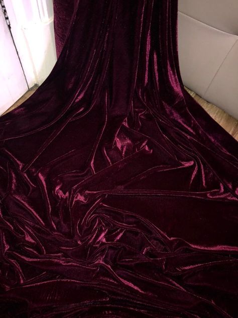 Granate Aesthetic, Maroon Aesthetic, Color Vino, Fashion Sewing, Velvet Fabric, Dusty Pink, Dress Fabric, Chiffon Dress, Beautiful Fabric