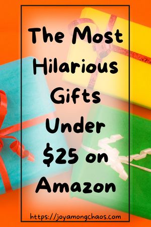 When you have friends and family with a sense of humor, you buy them hilarious gifts. And this gift guide contains the funniest gifts on Amazon for under $25! Make them laugh until they cry with these budget gift ideas. But anything you get here may be so much fun that you'll want to keep them for yourself! Now enjoy these fun gift ideas, and get ready to laugh! Gift guides, fun gifts, hilarious, make someone's day, best gifts, gifts that make people laugh Fun Way To Give Gifts, Clever Sayings For Gifts, Fun Little Gifts, Best Gifts For $50, Fun Gifts For Friends Birthday, Cute Gifts On Amazon, Funny Birthday Gifts For Friend, Hilarious Gift Ideas, Silly Birthday Gifts