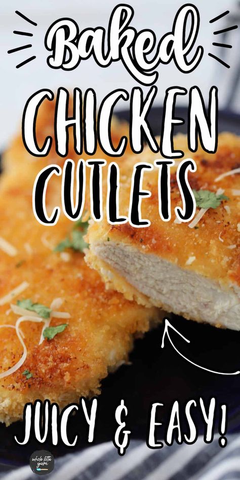 Baked Breaded Chicken Cutlets Chicken Recipes Panko Bread Crumbs, Crispy Parmesan Baked Chicken Milanese & Veggies, Chicken Cutlets Recipes Baked, Chicken Cutlets Panko, Breaded Parmesan Chicken Oven Baked, Breaded Chicken Cutlets In Oven, Baked Breadcrumb Chicken, Easy Baked Chicken Cutlets, Bake Chicken Cutlets In Oven