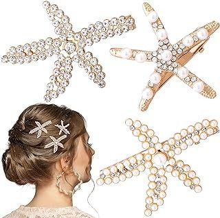 Amazon.com: Sea Theme Accessories Jewelry Starfish Headpiece, Beach Wedding Headpieces, Starfish Hair Clip, Crystal Headpiece Wedding, Headpiece Accessories, Rhinestone Headpiece, Crystal Hair Clips, Headpiece Hairstyles, Rhinestone Hair Clip