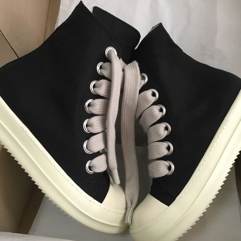 Rick Owens Sneakers Size 40 Us 9.5 Brand New Never Worn For Women Rick Owens Dark Shadow, Rick Owens Ramones, Rick Owens Shoes, Rick Owens Sneakers, White Runners, Rick Owens Women, Academia Fashion, Leather Boat Shoes, Sock Sneakers