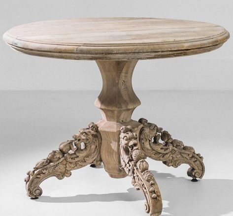 Unique Dining Table, Elegant Outdoor Furniture, Unique Dining Tables, French Tea, French Style Furniture, Carved Legs, Table For Small Space, European Antiques, Hand Painted Furniture