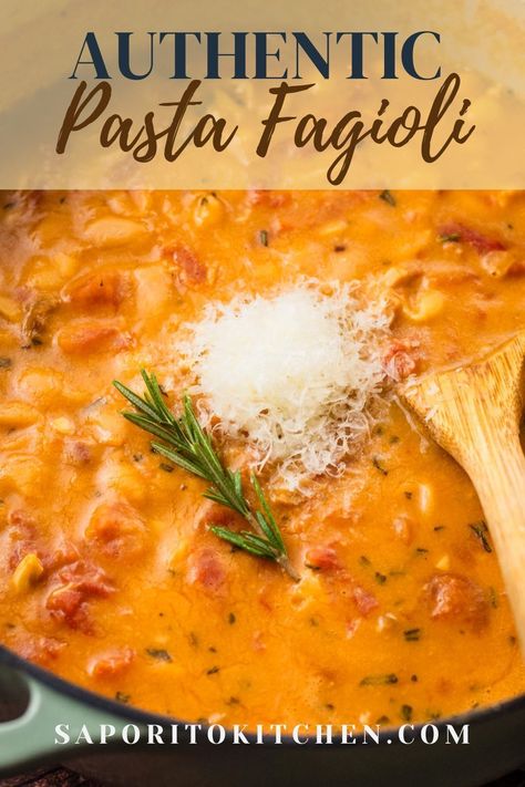 Pasta Fagioli Recipe Crockpot, Northern Italian Recipes Authentic, Pasta Fazool Soup, Authentic Pasta Fagioli, Pasta Fagoli, Italian Soups, Pasta Fagioli Soup Recipe, Italian Pasta Recipes Authentic, Soup Party