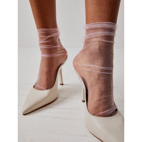 Add A Sheer Detail With These Subtly Chic, Barely-There Tulle Socks. Fit: Ankle Length Features: Sheer, Tulle Fabrication, Unseamed Toe And Heel, Raw Edge Trim Why We <3 It: Slip These Sweet Socks On With A Pair Of Heels For A Slight, Sheer Pop Of Color. Fit Note: Runs Small. Contents + Care: Chiffon Tulle Mesh Hand Wash Cold Please Note All Photos Are Stock Photos, Color May Vary Slightly All Items Are New With Tags We Can Not Ship To Po Boxes Or Outside The Continental Us (Hi, Pr, Vi) Due To A Mesh Socks And Heels, Star Tights, Tulle Socks, Lace Ankle Socks, Green Tights, Velvet Socks, Sheer Socks, Free People Accessories, Elegant Dresses Classy