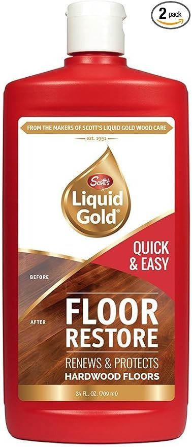 Amazon.com: Scott's Liquid Gold Floor Restore- Renews & Protects Hardwood Floors - Pack of 2 : Health & Household Old Wood Floors, Best Laminate, Floor Restoration, Real Hardwood Floors, Hardwood Floor Cleaner, Gold Floor, Wood Care, Up House, Wood Polish