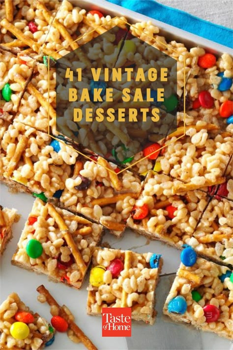 Baked Goods For A Benefit, Individually Wrapped Desserts Bake Sale, Bake Sale Treats Fundraiser Easy, Salty Bake Sale Ideas, Savory Bake Sale Treats, Bake Sale Containers, Semi Homemade Bake Sale Treats, Cookie Packaging Ideas Diy Bake Sale, Nut Free Bake Sale Ideas