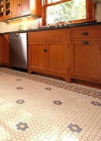 Bungalow Kitchen Tile Floor, Kitchen Tile Floor Checkered, Arts And Crafts Style Color Palette, 1920 Craftsman Kitchen, Colonial Kitchen Flooring, Arts And Crafts Bathroom Ideas, 1920s Kitchen Remodel Craftsman Style, Craftsman Style Homes Kitchen, Arts And Crafts Kitchen Design