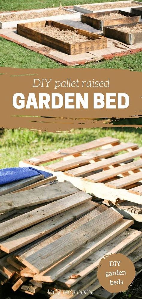 Create a sustainable garden with this DIY pallet raised garden bed, one of the simplest DIY garden projects for green thumbs. This guide provides you with pallet raised garden bed plans that are practically free and perfect for beginners wondering how to use pallets in the garden. For more cheap DIY projects and edible garden ideas, visit ladyleeshome.com. Diy Paint Ideas, Wall Hanging Plants, Making Raised Garden Beds, Making Raised Beds, Cheap Raised Garden Beds, Wall Plants, Raised Garden Bed Plans, Environmentally Friendly Living, Diy Garden Bed