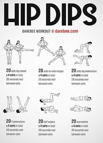 Thick Thighs Workout, Hip Dips Workout, Dips Workout, Workouts To Get Abs, Quick Morning Workout, Dip Workout, Pilates Workout Routine, Whole Body Workouts, Hiit Workout At Home